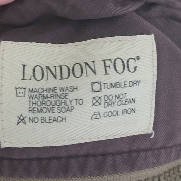 London Fog mens brown rain quilted removable liner jacket Sz Large Long Gorpcore - Picture 6 of 11